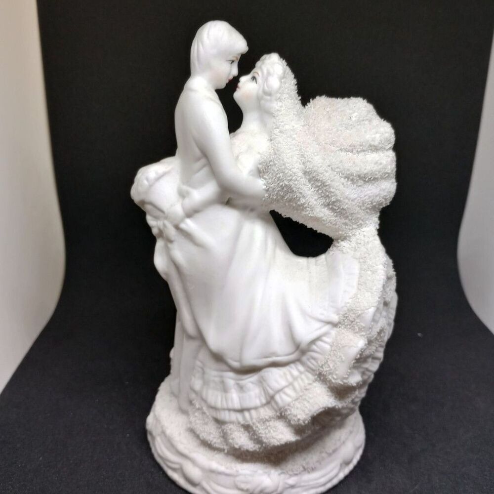 Elegant White Wedding Couple Figurine